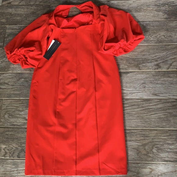 Aidan Mattox Exaggerate Puff-Sleeve Cocktail Dress - Picture 7 of 14